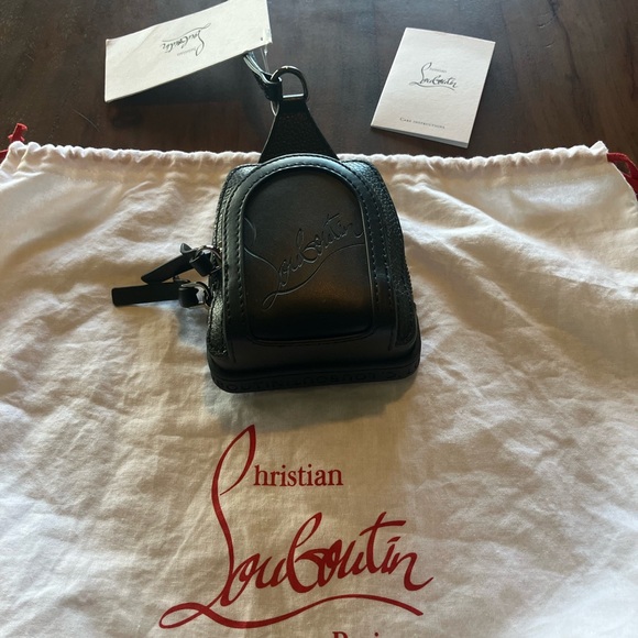 Christian Louboutin Black Leather Mini Backpack NWT - Picture 3 of 11